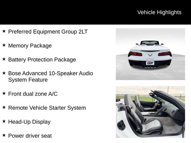 Used 2016 Chevrolet Corvette Stingray Convertible w/ 2LT Preferred Equipment Group image 12