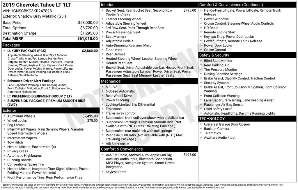 Used 2019 Chevrolet Tahoe LT w/ Luxury Package image 27