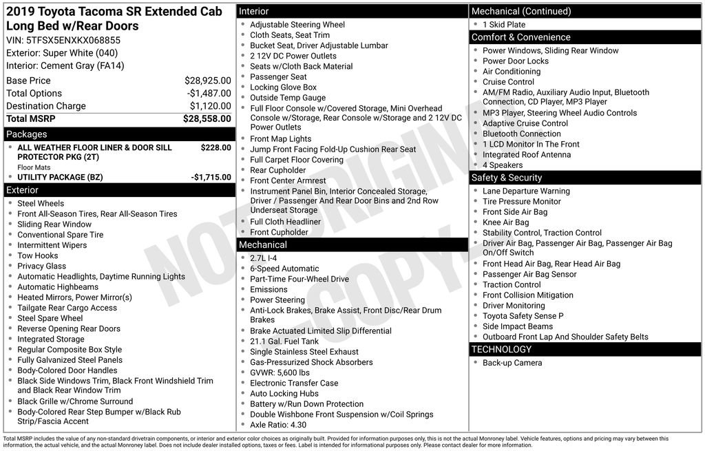 Used 2019 Toyota Tacoma SR image 38