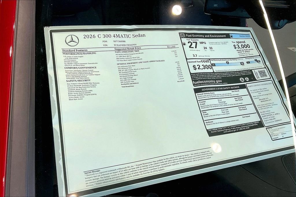 New 2026 Mercedes-Benz C 300 4MATIC Sedan image 13