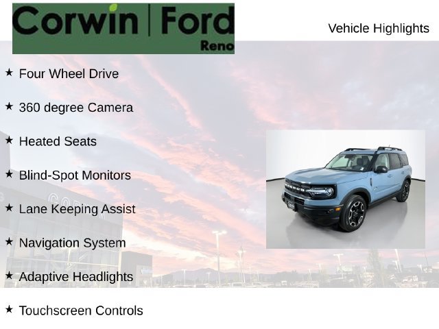 Certified 2023 Ford Bronco Sport Outer Banks w/ Tech Package AWD/4WD image 7
