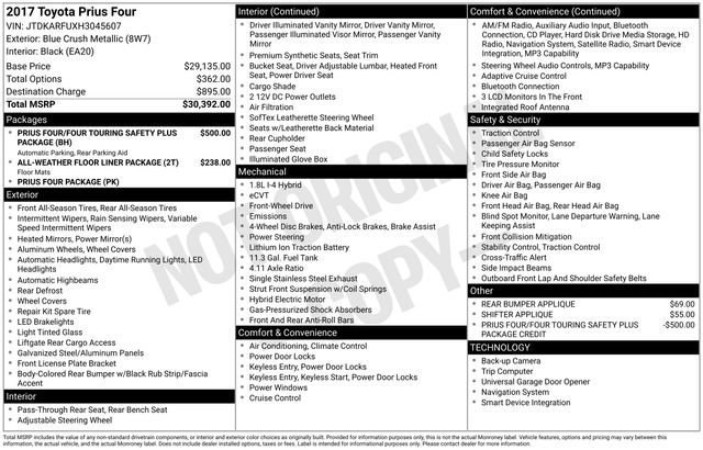 Certified 2017 Toyota Prius Four FWD image 27