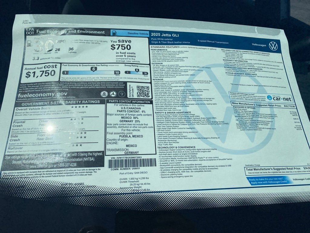 New 2025 Volkswagen Jetta GLI Autobahn image 31