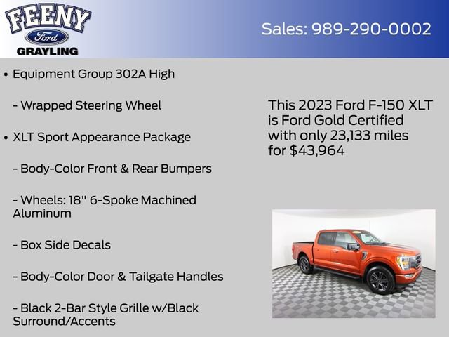Certified 2023 Ford F150 XLT w/ Equipment Group 302A High image 16