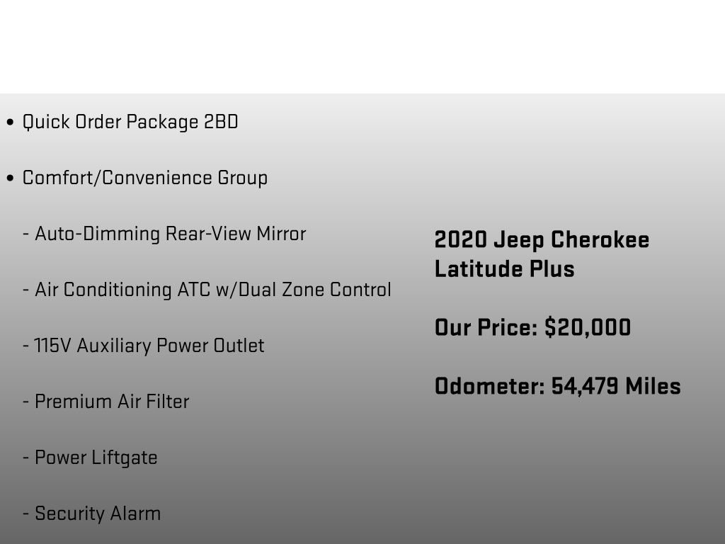 Used 2020 Jeep Cherokee Latitude Plus w/ Comfort/Convenience Group AWD/4WD image 6