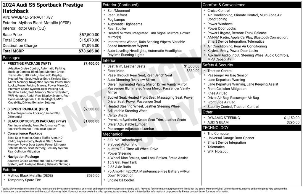 Used 2024 Audi S5 Prestige w/ Prestige Package AWD/4WD image 11
