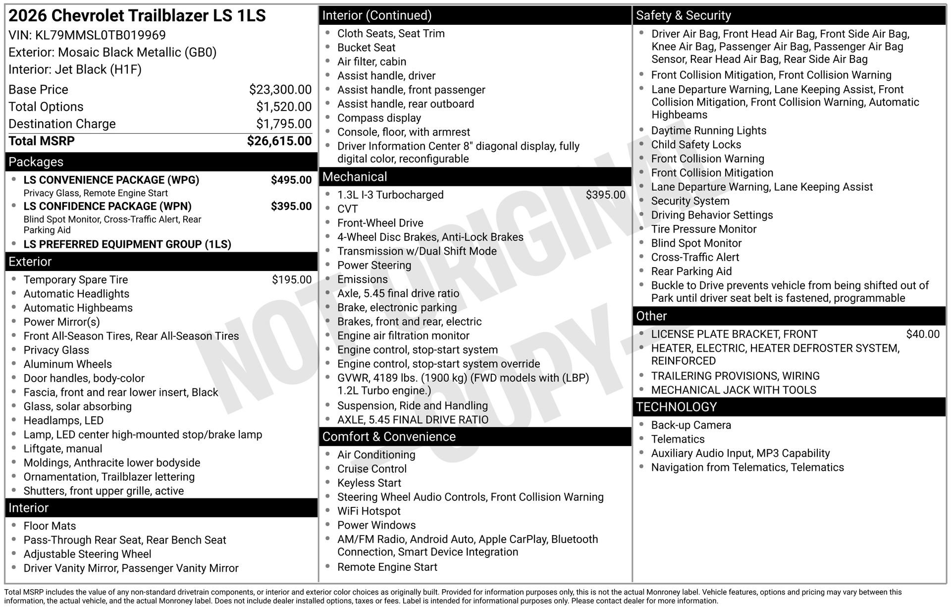 Used 2026 Chevrolet TrailBlazer LS w/ LS Convenience Package FWD image 4