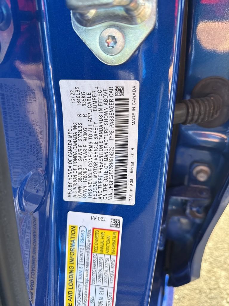 Certified 2023 Honda Civic Sport image 23