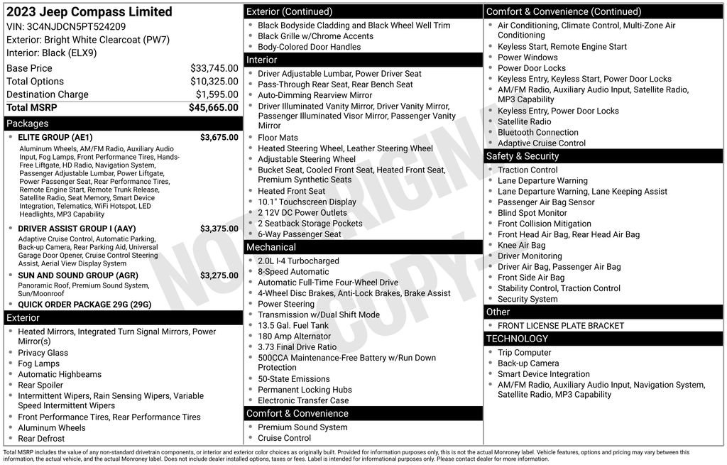 Used 2023 Jeep Compass Limited w/ Elite Group AWD/4WD image 38