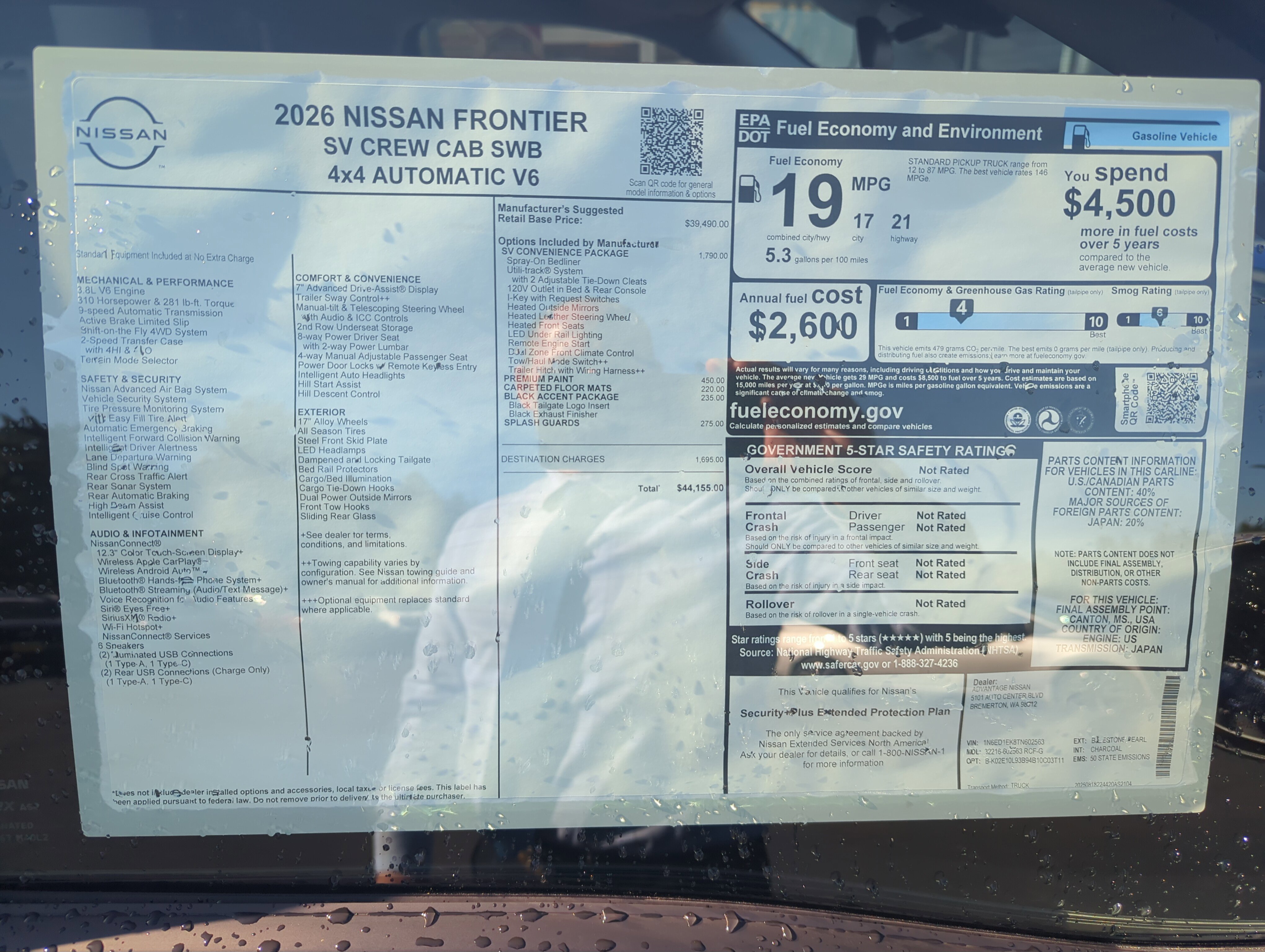 New 2026 Nissan Frontier SV w/ SV Convenience Package image 31