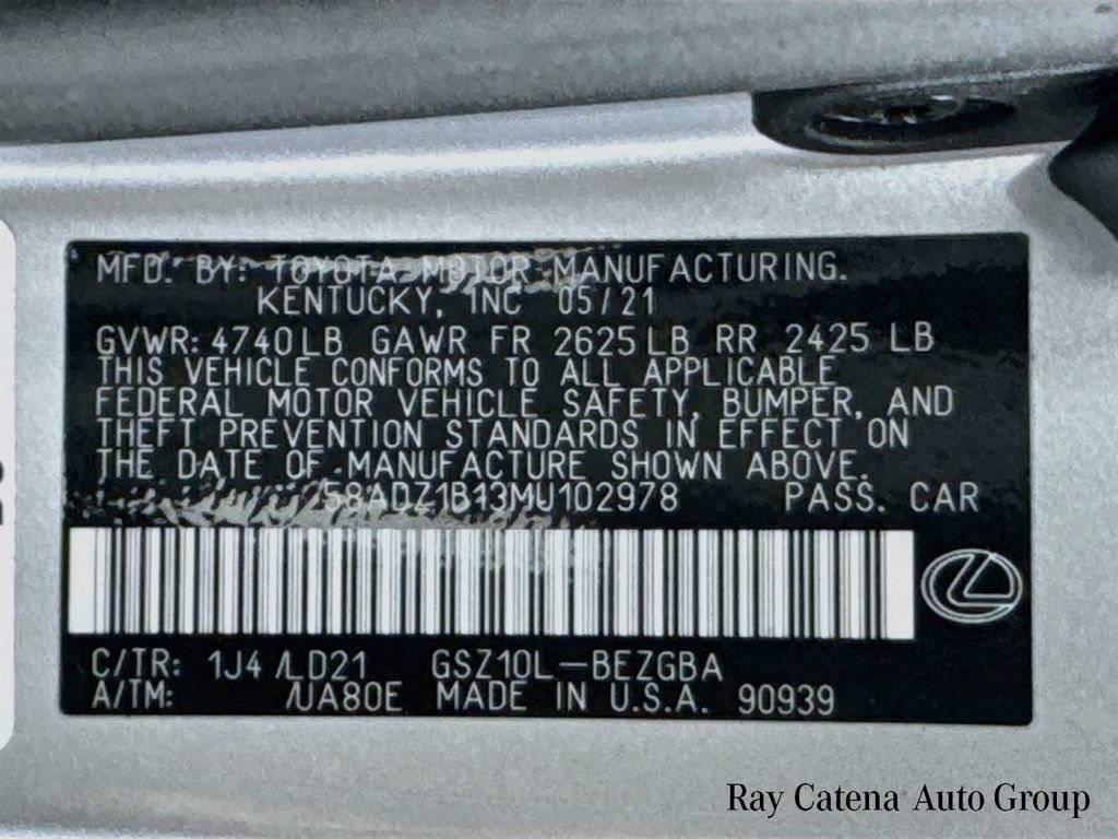 Certified 2021 Lexus ES 350 w/ Premium Package FWD image 35
