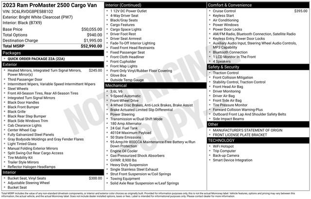 Used 2023 RAM ProMaster 2500 image 6