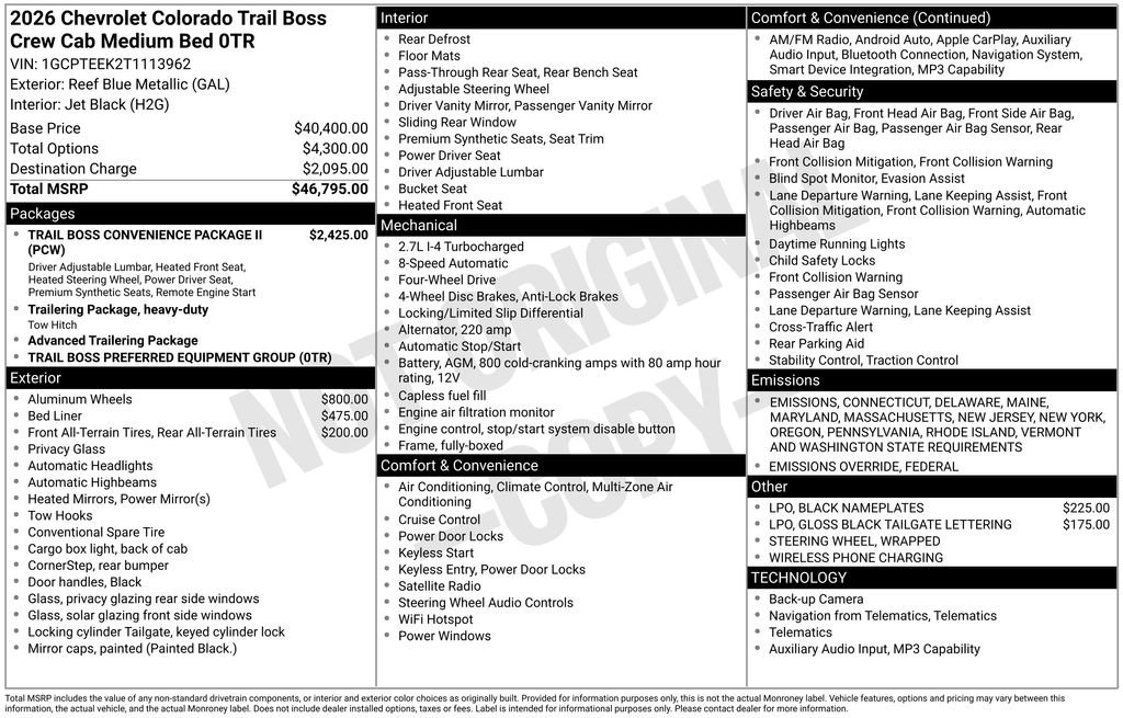 New 2026 Chevrolet Colorado Trail Boss image 4