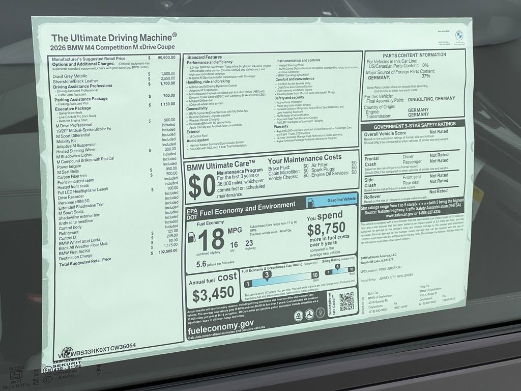 New 2026 BMW M4 xDrive Competition image 23