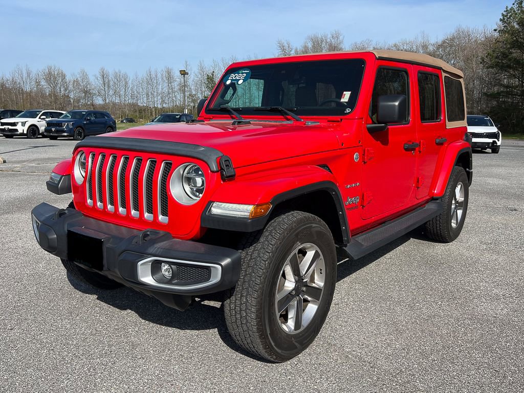Used 2022 Jeep Wrangler Unlimited Sahara w/ LED Lighting Group image 1