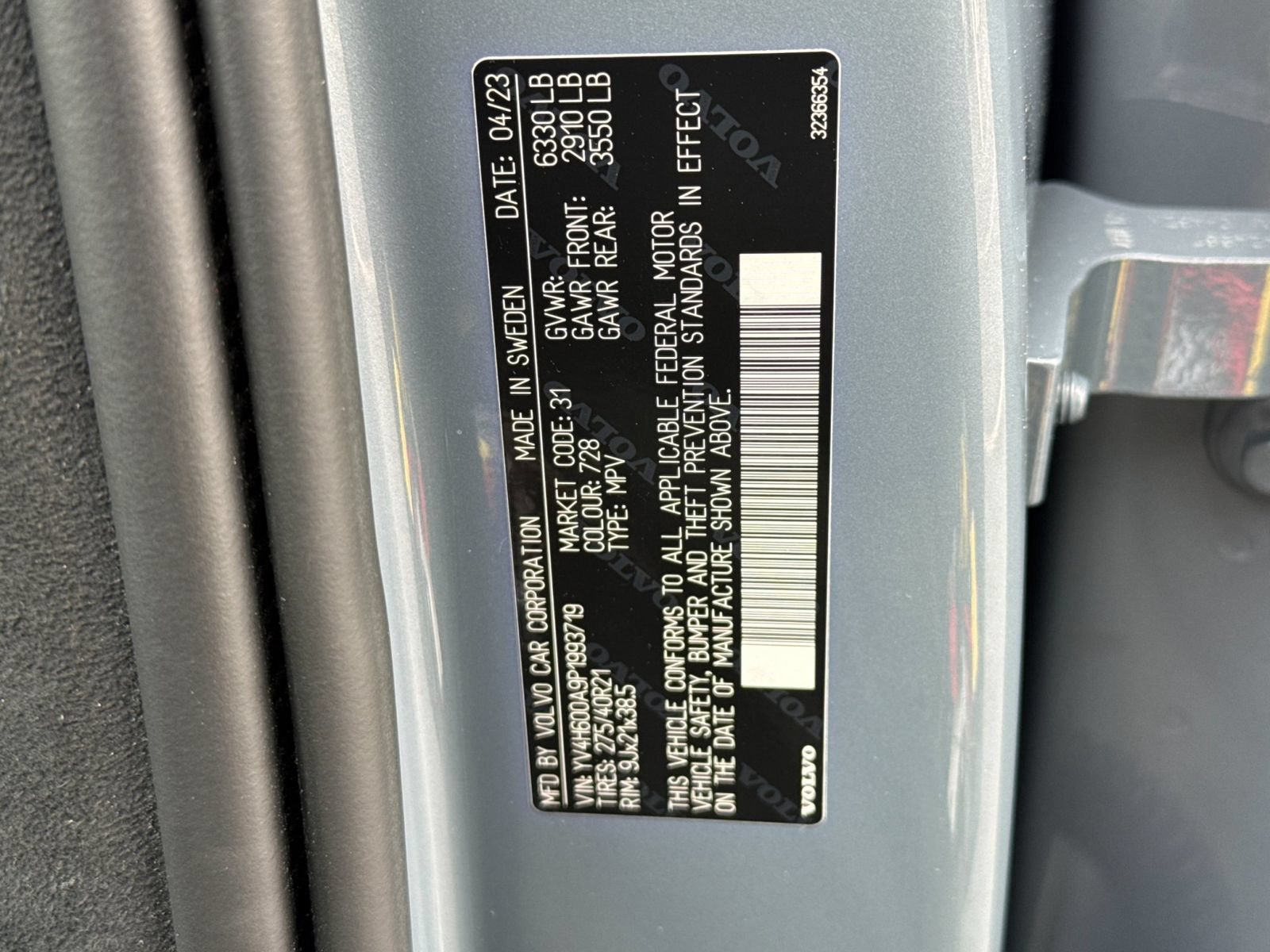 Certified 2023 Volvo XC90 T8 Ultimate w/ Lounge Package AWD/4WD image 34