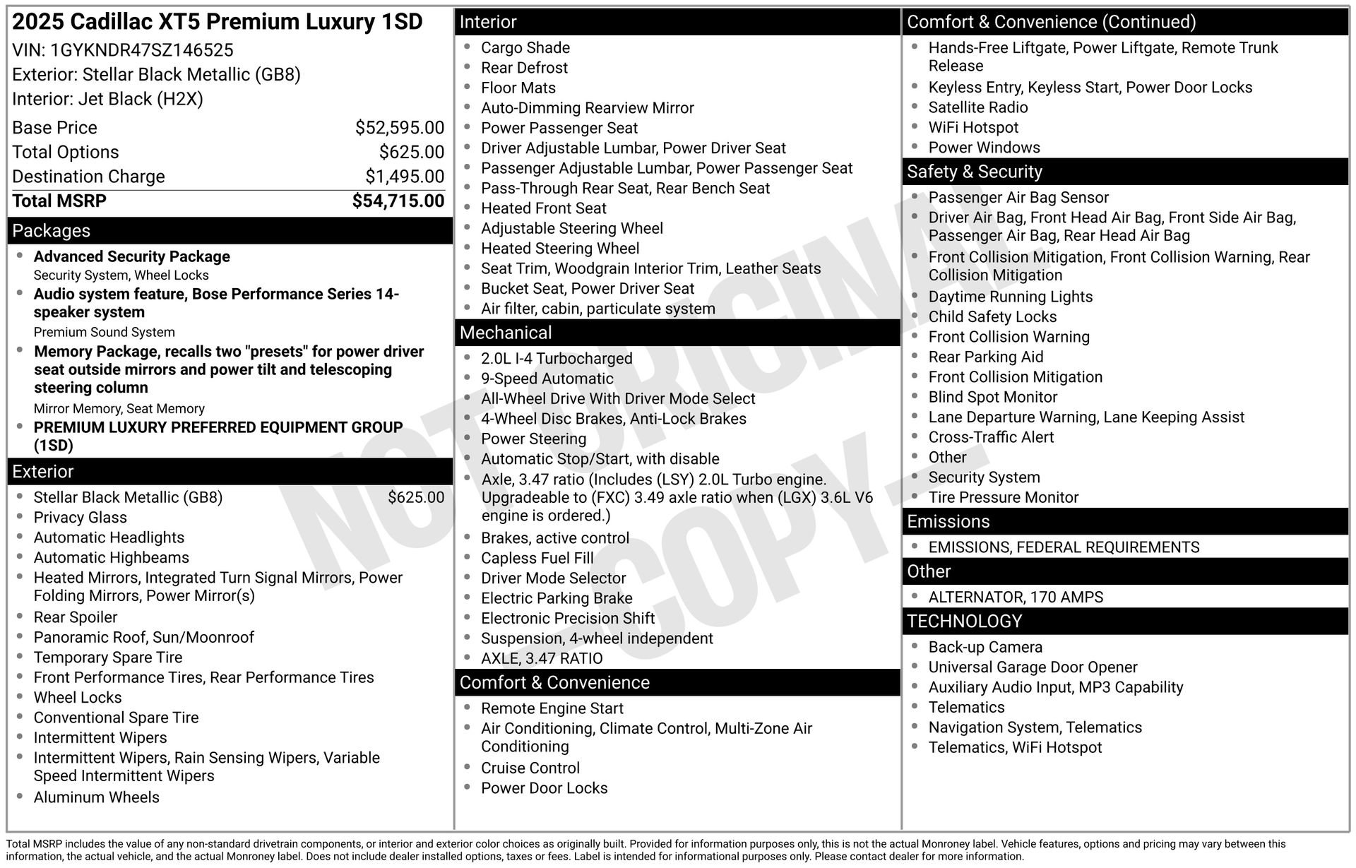 New 2025 Cadillac XT5 Premium Luxury image 41