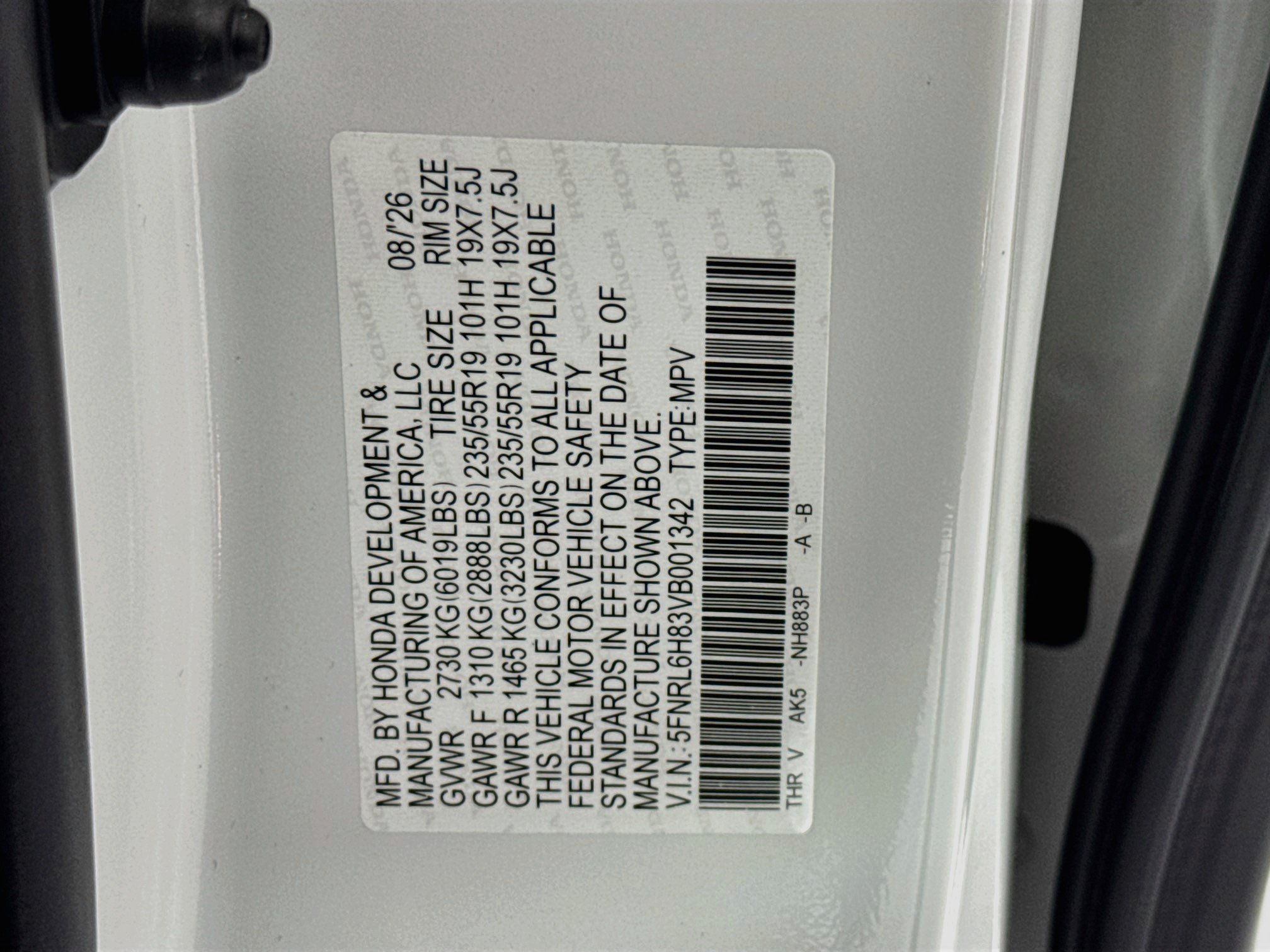 New 2027 Honda Odyssey Touring image 35