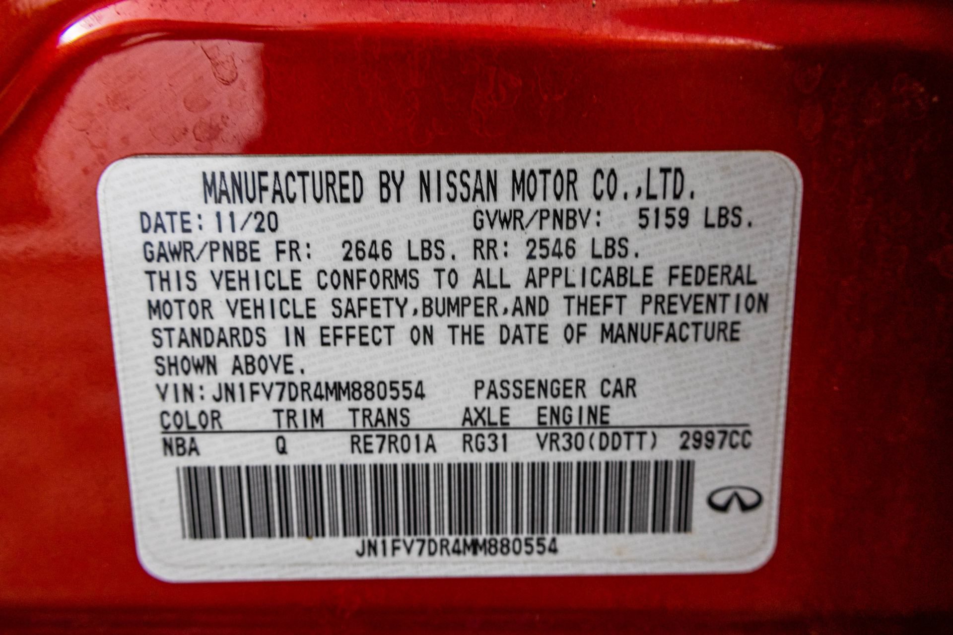 Used 2021 INFINITI Q50 Red Sport 400 w/ Proactive Package AWD/4WD image 57