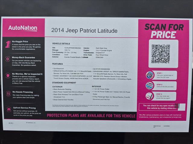 Used 2014 Jeep Patriot Latitude w/ Sun/Sound Group AWD/4WD image 23