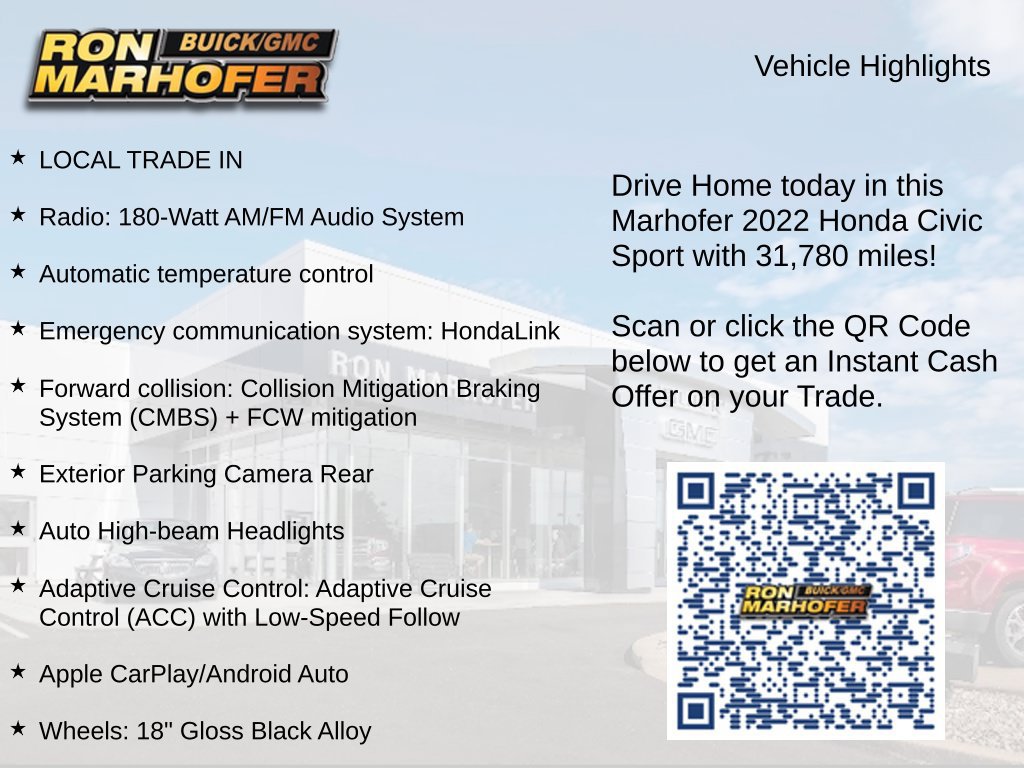 Used 2022 Honda Civic Sport image 13