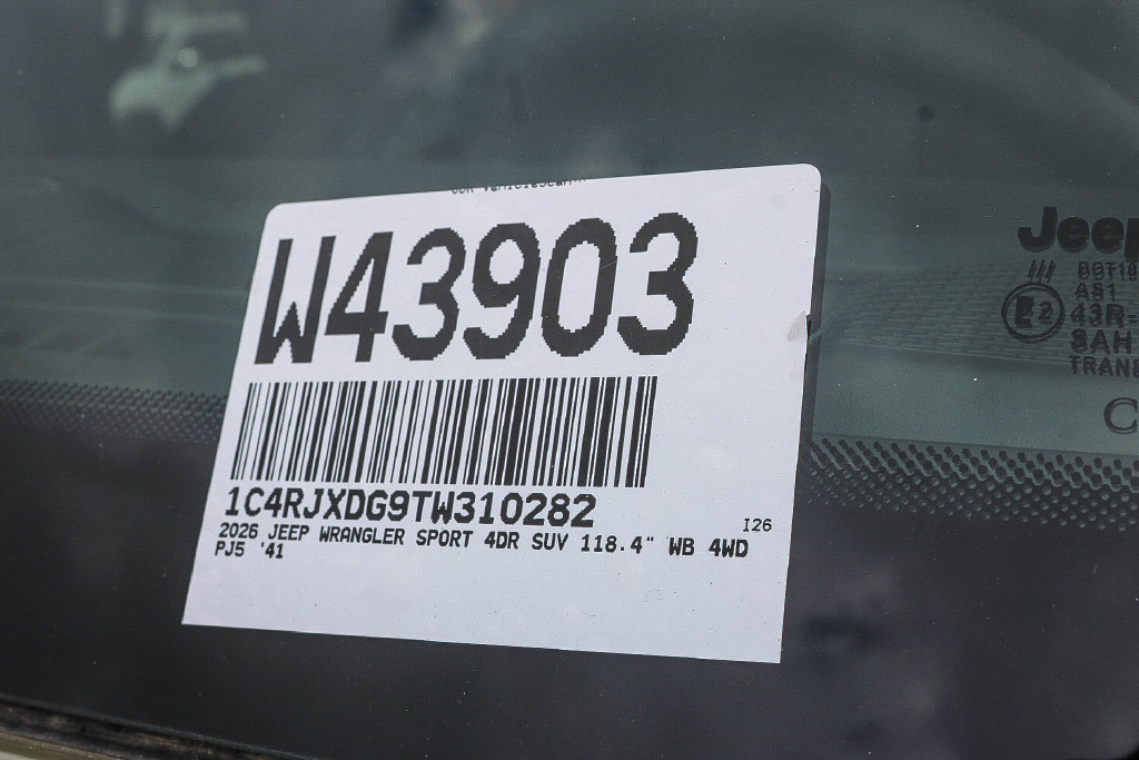 New 2026 Jeep Wrangler Unlimited Sport AWD/4WD image 29