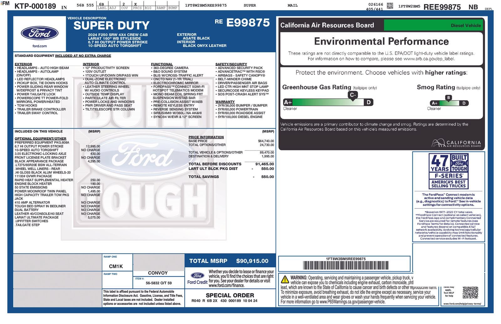 Certified 2024 Ford F250 Lariat w/ Lariat Ultimate Package AWD/4WD image 45