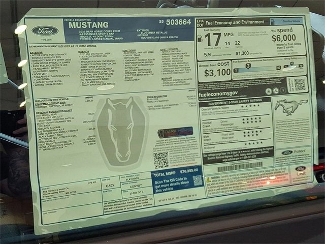 New 2025 Ford Mustang Dark Horse image 12