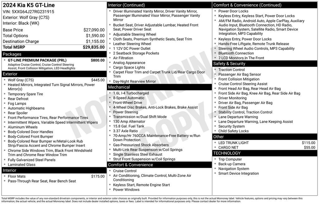 Used 2024 Kia K5 GT-Line w/ GT-Line Premium Package FWD image 2