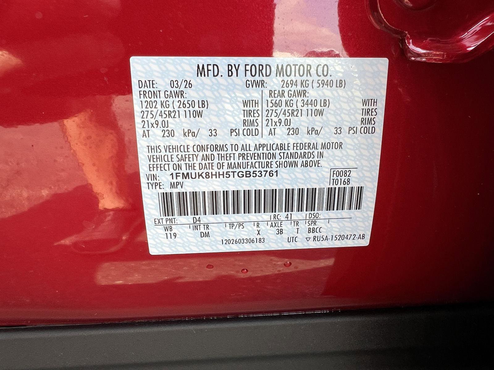 New 2026 Ford Explorer Platinum image 60