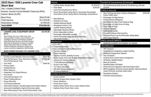 Used 2023 RAM 1500 Laramie AWD/4WD image 2