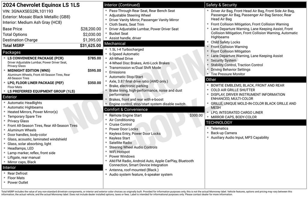 Certified 2024 Chevrolet Equinox LS w/ LS Convenience Package AWD/4WD image 10