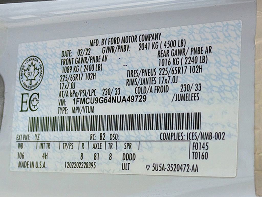 Used 2022 Ford Escape SE image 38