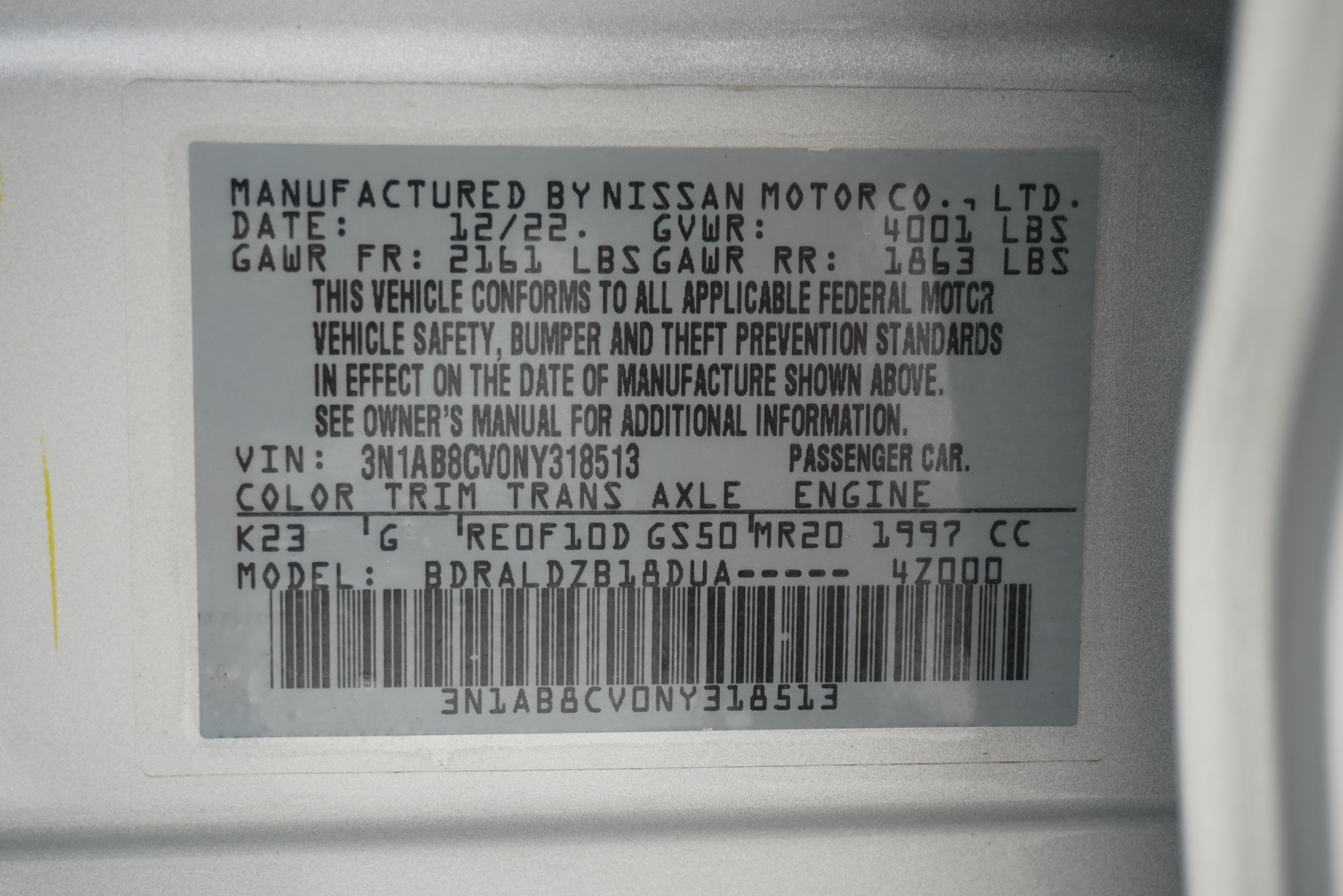 Used 2022 Nissan Sentra SV w/ Trunk Package FWD image 28