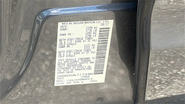 Used 2017 Nissan Frontier SV w/ SV Value Truck Package image 32