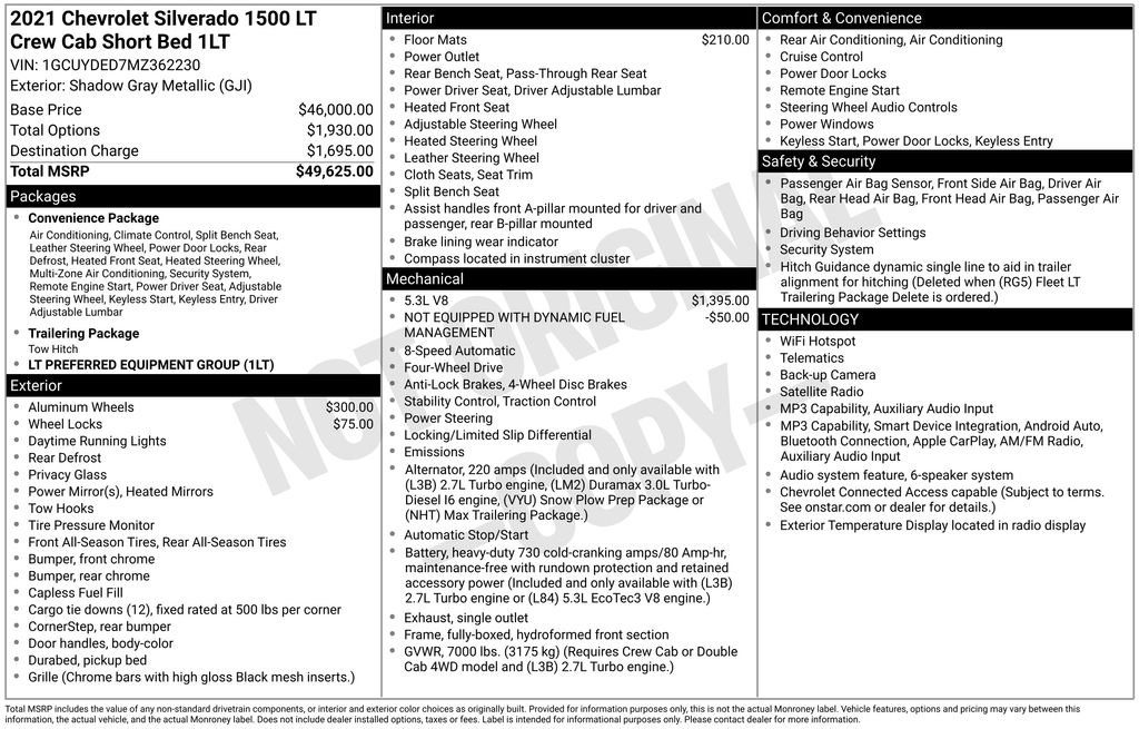 Used 2021 Chevrolet Silverado 1500 LT AWD/4WD image 31