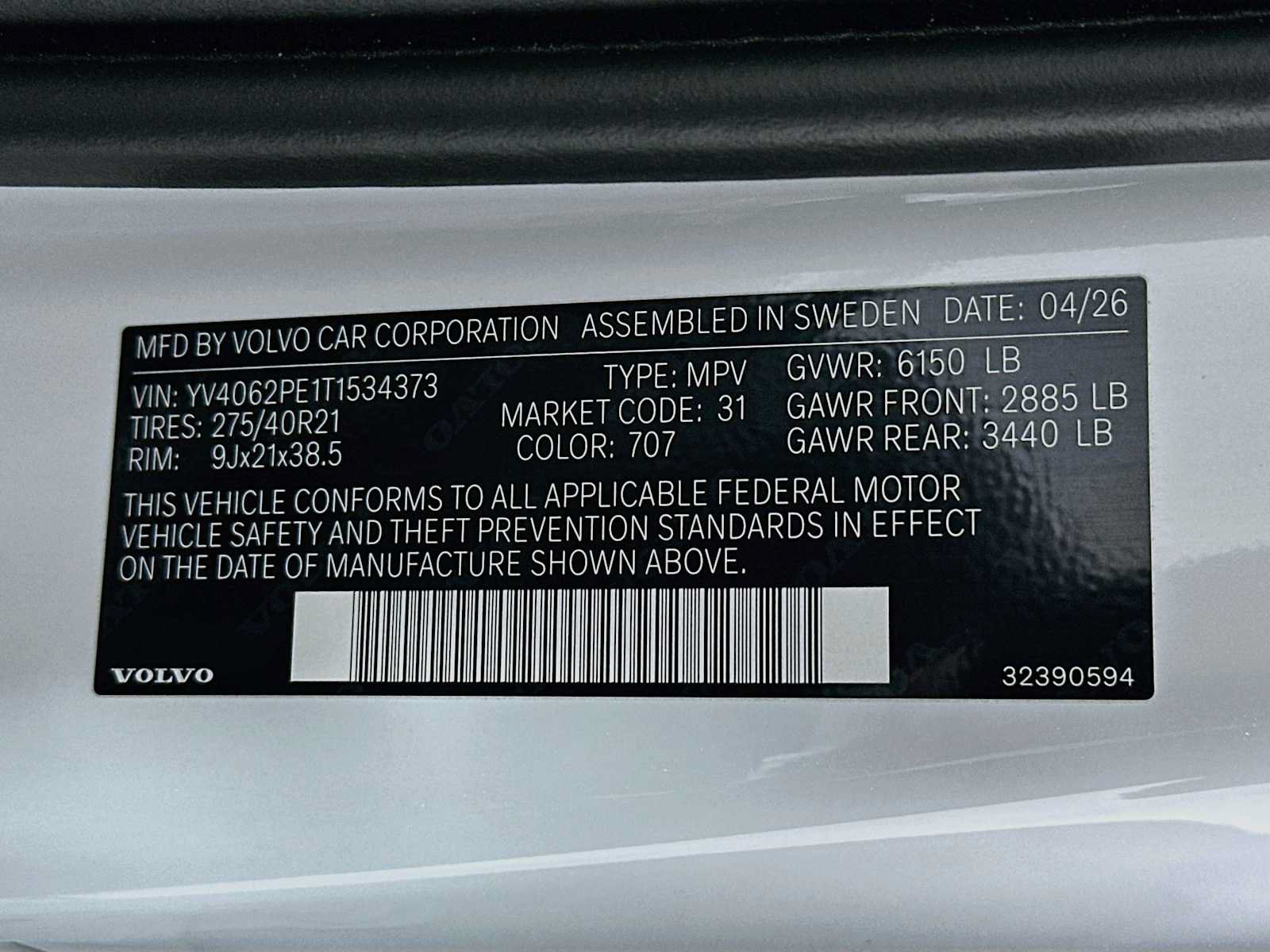 New 2026 Volvo XC90 B6 Plus w/ Protection Package AWD/4WD image 31