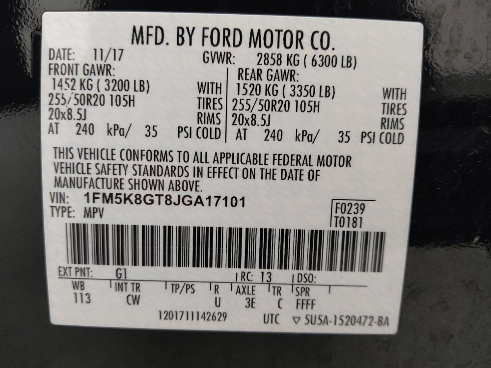 Used 2018 Ford Explorer Sport w/ Equipment Group 401A AWD/4WD image 33