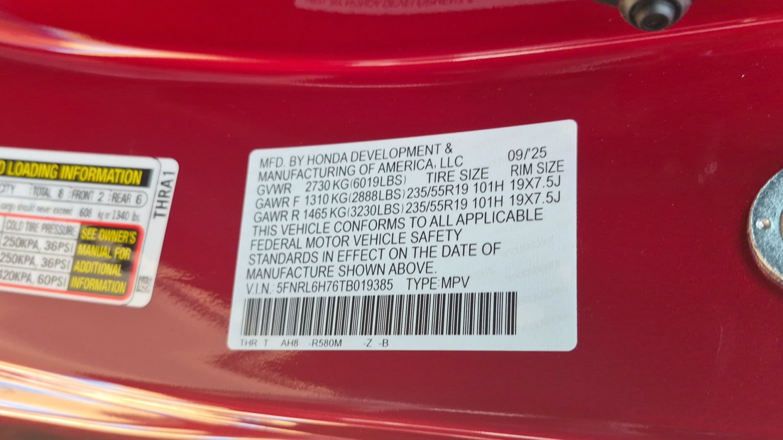 New 2026 Honda Odyssey Sport-L image 35