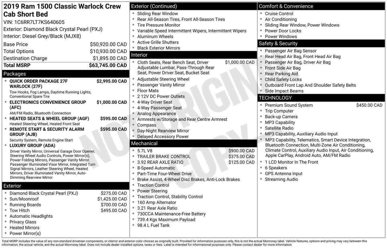 Used 2019 RAM 1500 Warlock AWD/4WD image 30