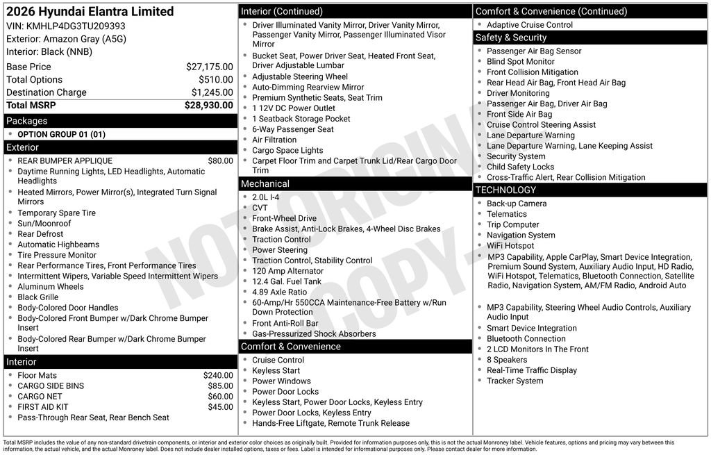 New 2026 Hyundai Elantra Limited FWD image 33