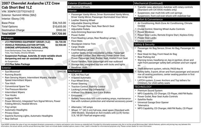 Used 2007 Chevrolet Avalanche LTZ w/ LTZ Preferred Equipment Group AWD/4WD image 2