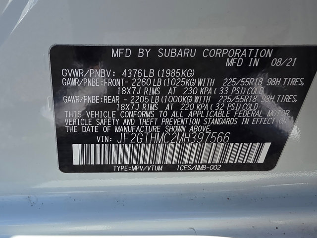 Used 2021 Subaru Crosstrek 2.5i Limited w/ Moonroof Package 1 image 36