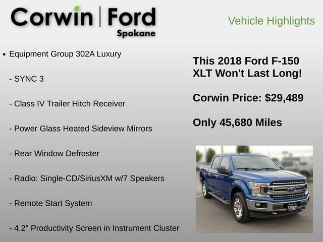 Used 2018 Ford F150 XLT w/ Equipment Group 302A Luxury AWD/4WD image 6