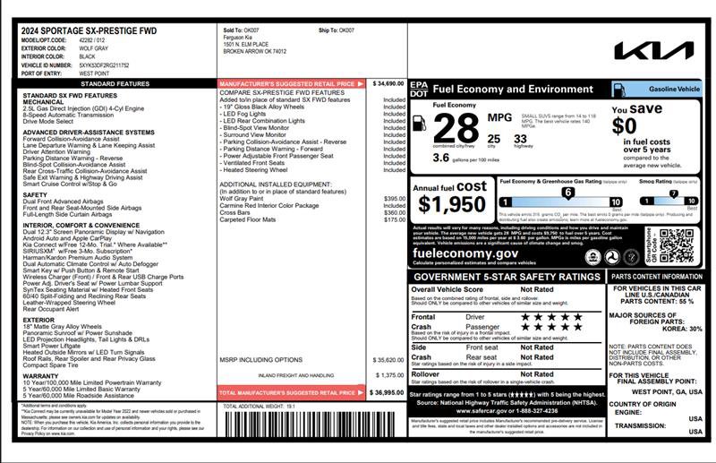 Used 2024 Kia Sportage SX FWD image 3