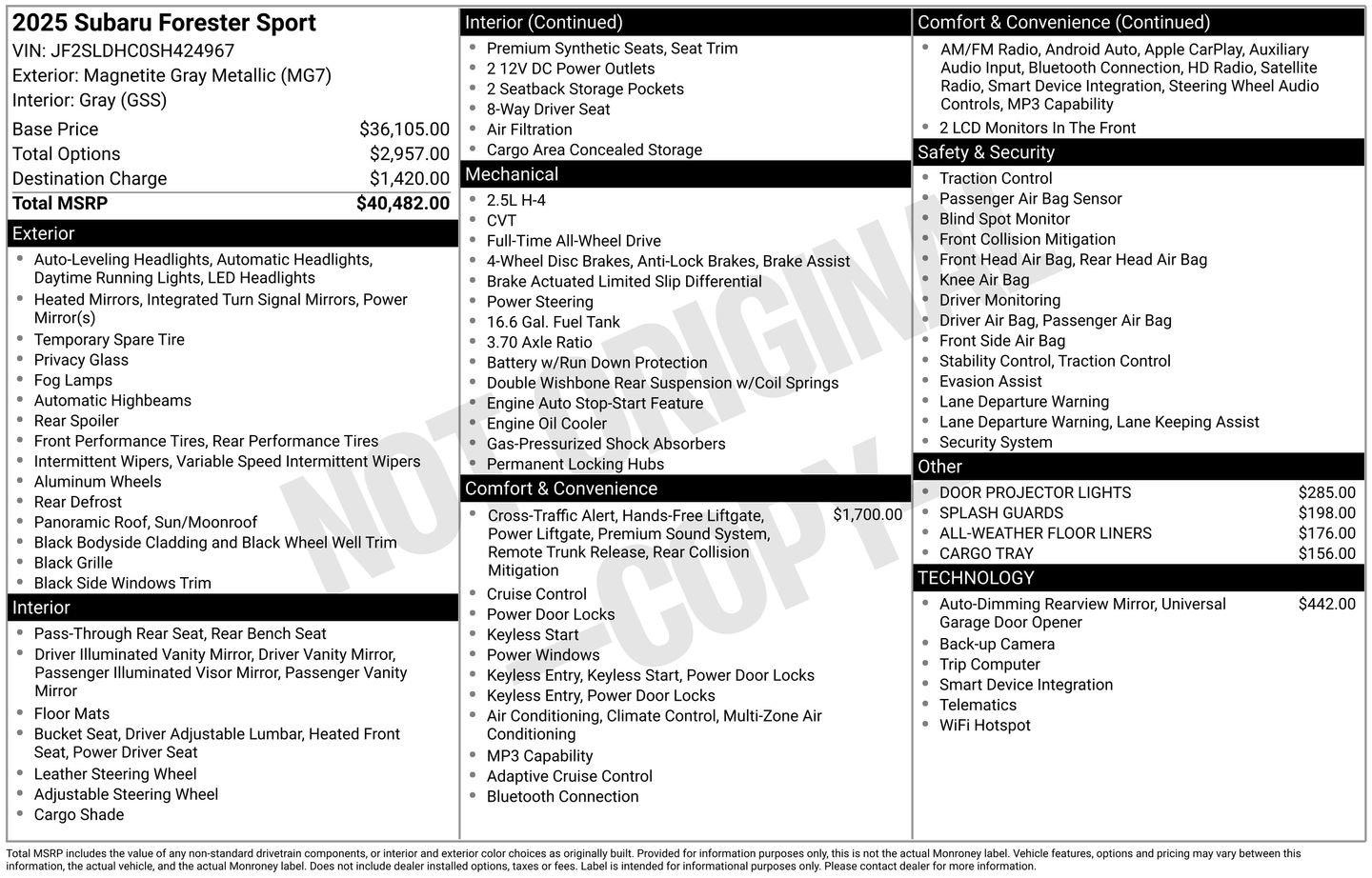 Used 2025 Subaru Forester Sport image 2