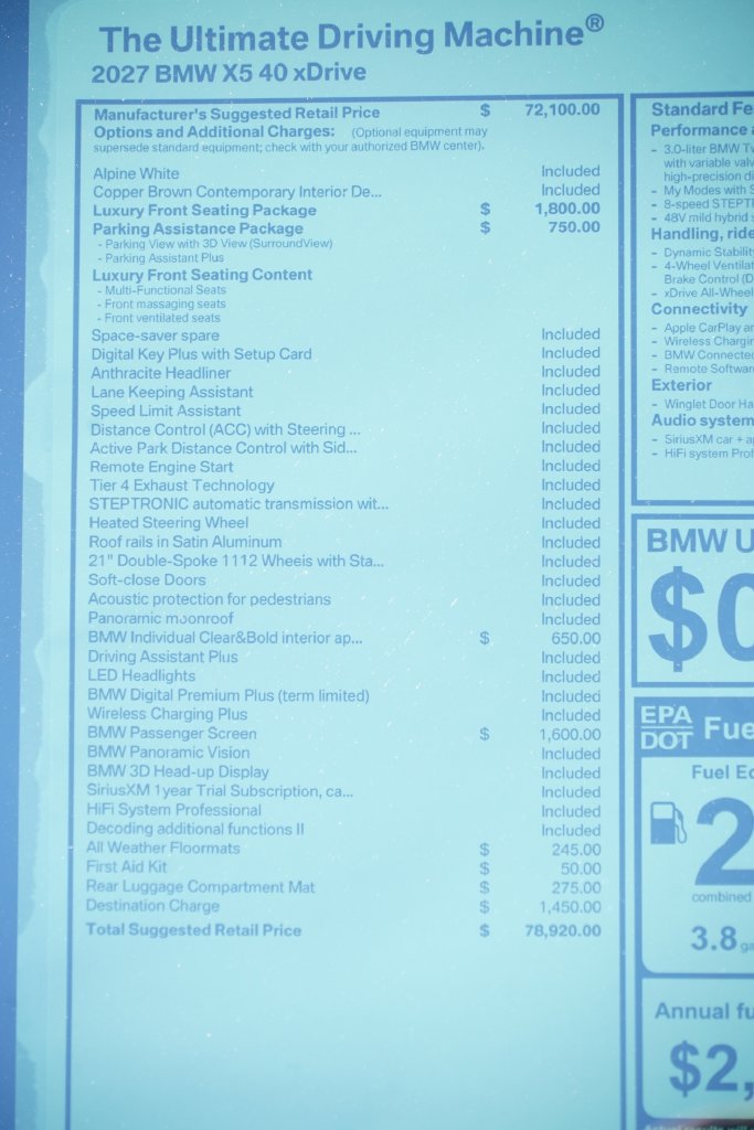 New 2027 BMW X5 xDrive50e w/ Luxury Front Seating Package AWD/4WD image 11