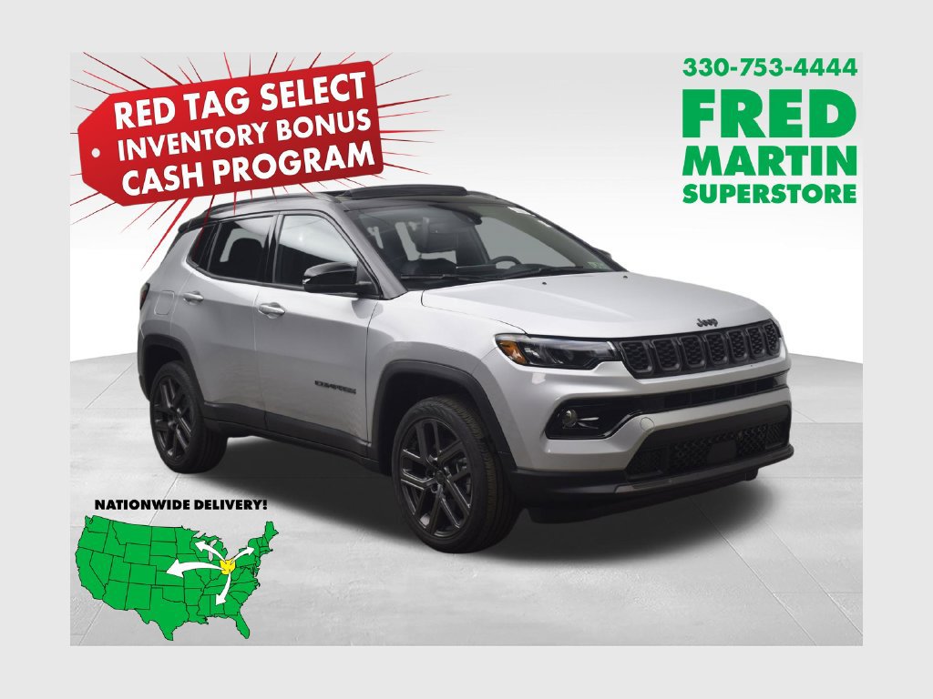 New 2026 Jeep Compass Limited w/ Sun, Sound & Navigation Group AWD/4WD 360° Tour