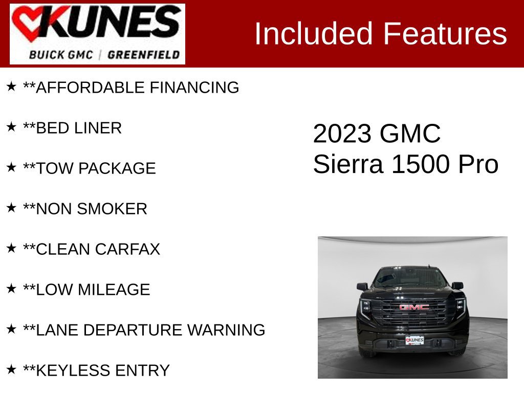 Used 2023 GMC Sierra 1500 Pro w/ Graphite Edition AWD/4WD image 3