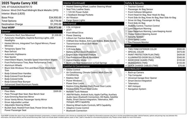 Certified 2025 Toyota Camry XSE FWD image 35